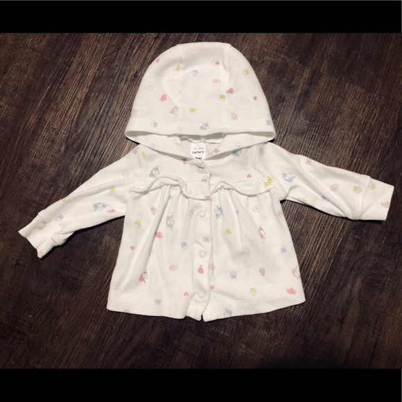 Carter's Other - Carter’s Zip-Up Girl’s Jacket hoodie Infant EUC 3M